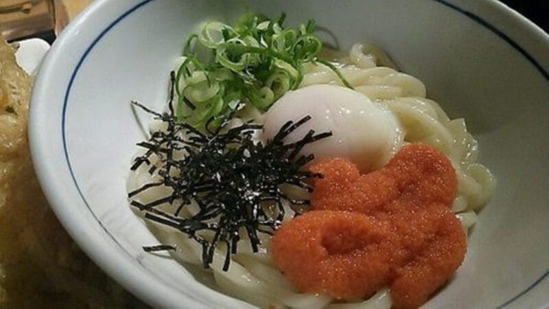 ウエストの明太釜玉うどん