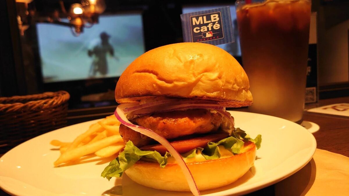 MLB cafe FUKUOKA のハンバーガー