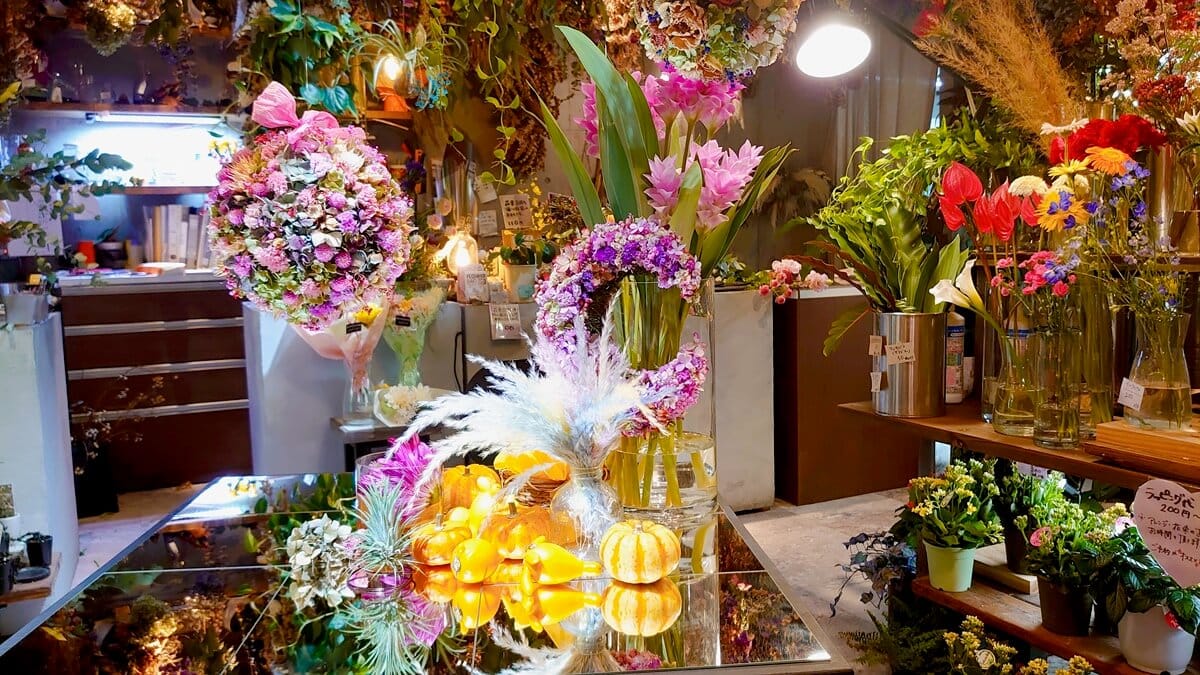 HANAMONOGATARI + HAMORU CAFE の店内